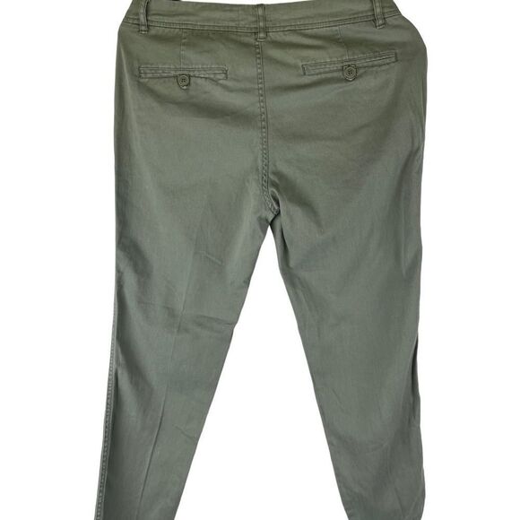 Eddie Bauer 100% cotton agave green khaki  denim style pants size S - Picture 2 of 10